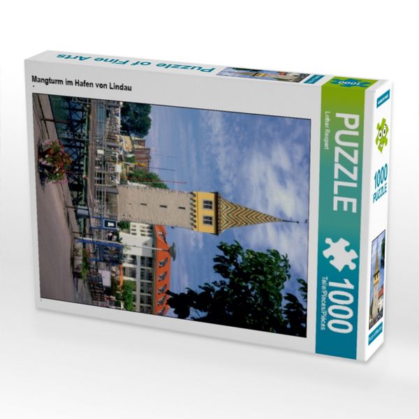 Produktbild: CALVENDO Puzzle Mangturm im Hafen von Lindau | 1000 Teile Lege-Gr&ouml;&szlig;e 64x48cm Foto-Puzzle f&uuml;r gl&uuml;ckliche Stunden