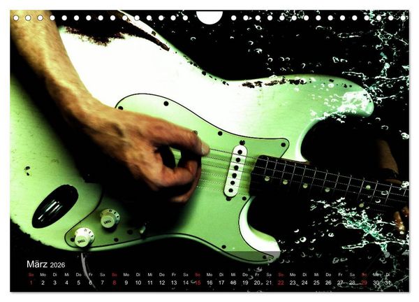 Produktbild: Rockgitarren Power (Wandkalender 2026 DIN A4 quer), CALVENDO Monatskalender