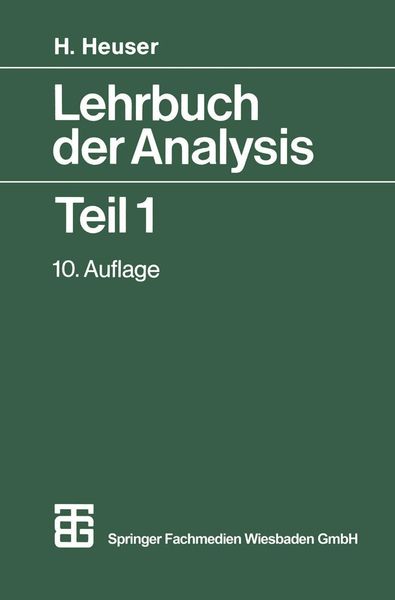 Produktbild: Lehrbuch der Analysis Teil 1