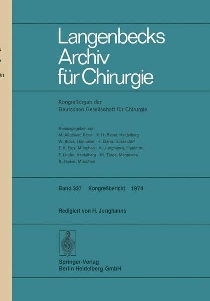 Produktbild: Verhandlungen der Deutschen Gesellschaft f&uuml;r Chirurgie: Tagung vom 8. bis 11. Mai 1974