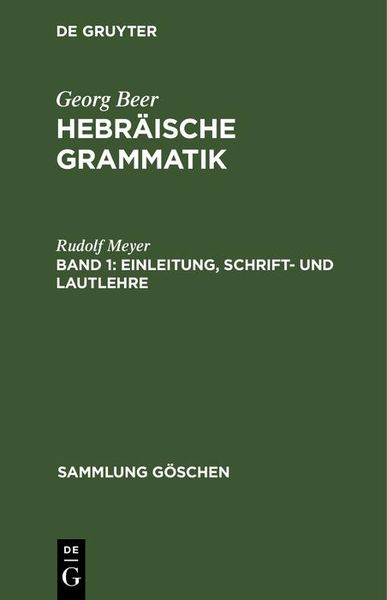 Produktbild: Einleitung, Schrift- und Lautlehre