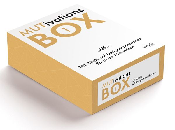 Produktbild: MUTivationsbox - 101 Zitate auf Designerpostkarten für deine Motivation