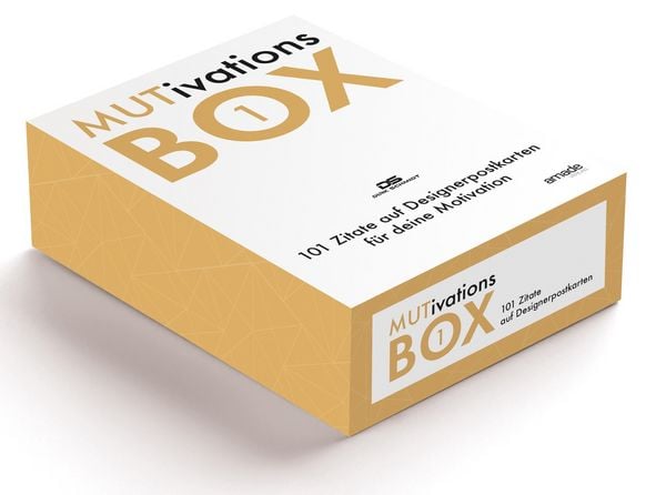 Produktbild: MUTivationsbox - 101 Zitate auf Designerpostkarten f&uuml;r deine Motivation