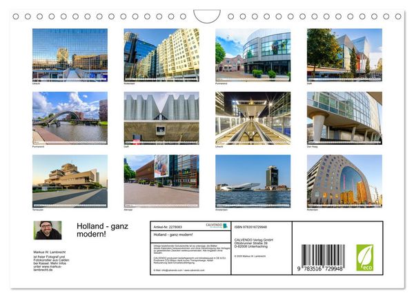 Produktbild: Holland - ganz modern! (Wandkalender 2026 DIN A4 quer), CALVENDO Monatskalender