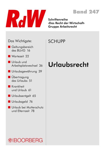 Produktbild: Urlaubsrecht