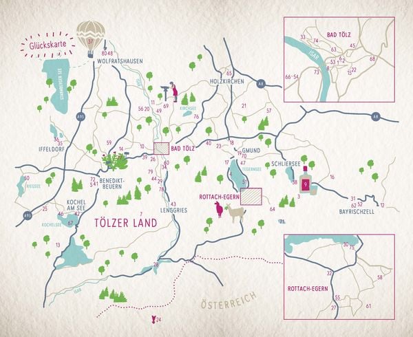 Produktbild: Glücksorte im Tölzer Land. Mit Tegernsee & Schliersee