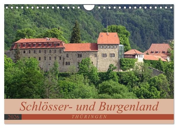 Produktbild: Schl&ouml;sser- und Burgenland Th&uuml;ringen (Wandkalender 2026 DIN A4 quer), CALVENDO Monatskalender