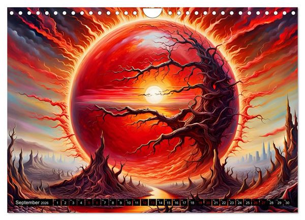 Produktbild: Zukunftsvisionen Wenn die Sonne zum Feind wird (Wandkalender 2026 DIN A4 quer), CALVENDO Monatskalender
