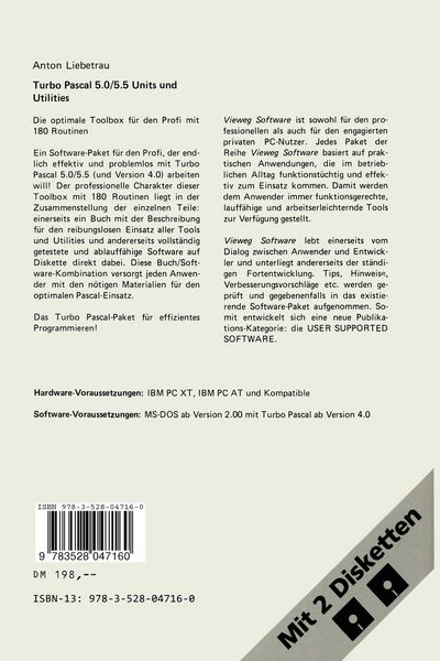 Produktbild: Turbo Pascal 5.0/5.5 Units und Utilities