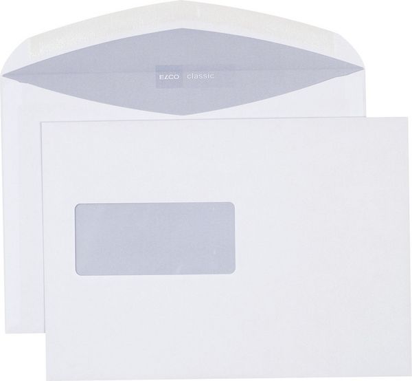 Produktbild: ELCO Couvert Classic m/Fenster C5 37999 100g. weiss 500 St&uuml;ck