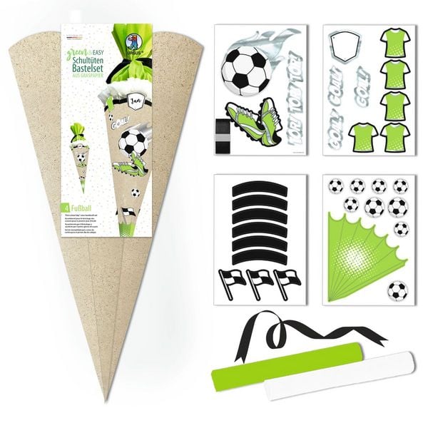 Produktbild: Schult&uuml;ten-Bastelset "Green Line - Fu&szlig;ball"