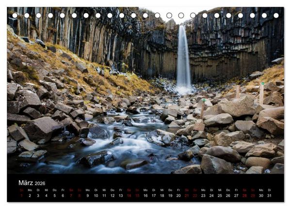 Produktbild: Island - Unber&uuml;hrte Landschaften (Tischkalender 2026 DIN A5 quer), CALVENDO Monatskalender