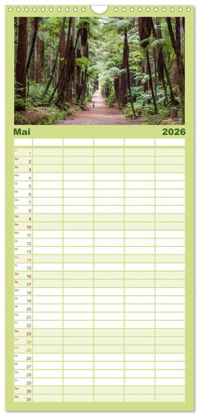 Produktbild: Familienplaner 2026 - Traumhafte Wege - Matteo Colombo mit 5 Spalten (Wandkalender, 21 x 45 cm) CALVENDO