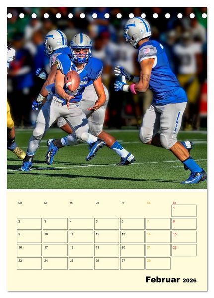 Produktbild: American Football, Team-Arbeit (Tischkalender 2026 DIN A5 hoch), CALVENDO Monatskalender