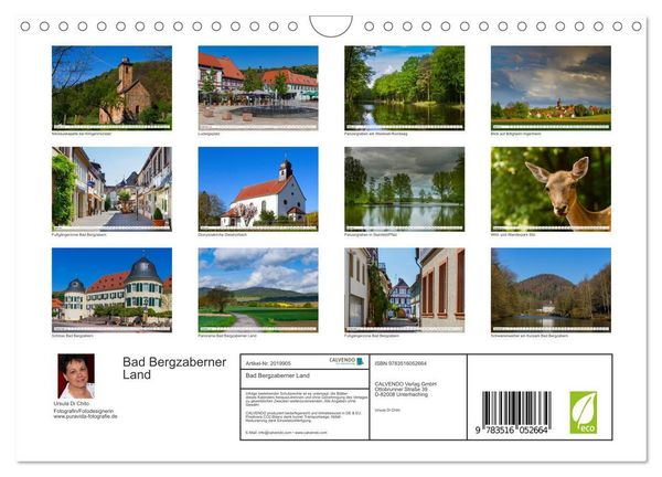 Produktbild: Bad Bergzaberner Land (Wandkalender 2026 DIN A4 quer), CALVENDO Monatskalender