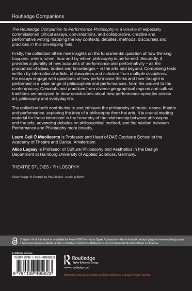 Produktbild: The Routledge Companion to Performance Philosophy