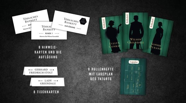 Produktbild: Crime & Dine &ndash; Das Krimi-Dinner-Set: T&ouml;dliches Bankett