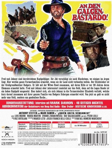 Produktbild: An den Galgen, Bastardo - Mediabook A (+ Blu-ray)