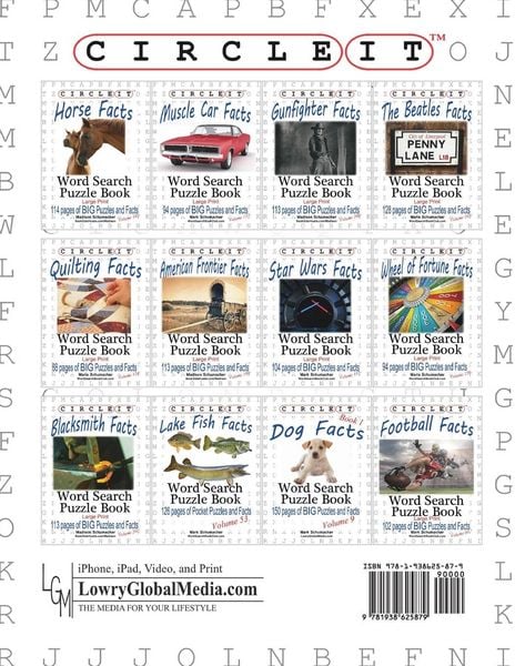 Produktbild: Circle It, Horse Facts, Word Search, Puzzle Book