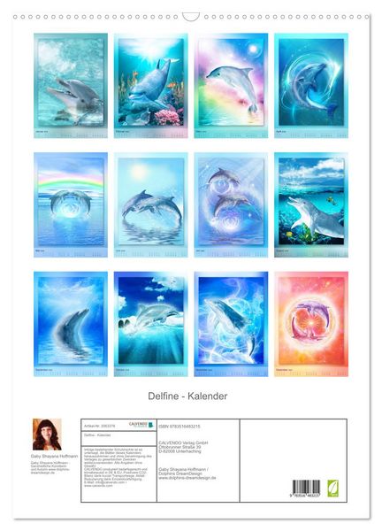 Produktbild: Delfine - Kalender (Wandkalender 2026 DIN A2 hoch), CALVENDO Monatskalender