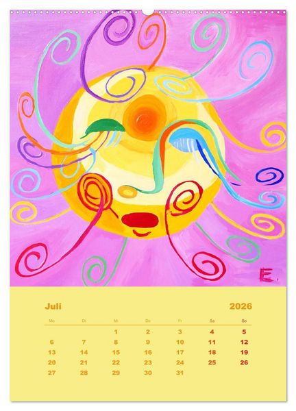 Produktbild: Licht ist bunt - Malerei in Acryl und Aqua &Ouml;l (hochwertiger Premium Wandkalender 2026 DIN A2 hoch), Kunstdruck in Hochglanz