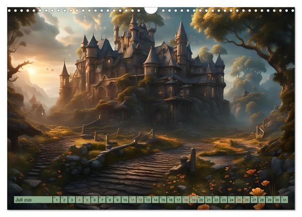 Produktbild: Mittelalterliche St&auml;dte und Burgen (Wandkalender 2026 DIN A3 quer), CALVENDO Monatskalender