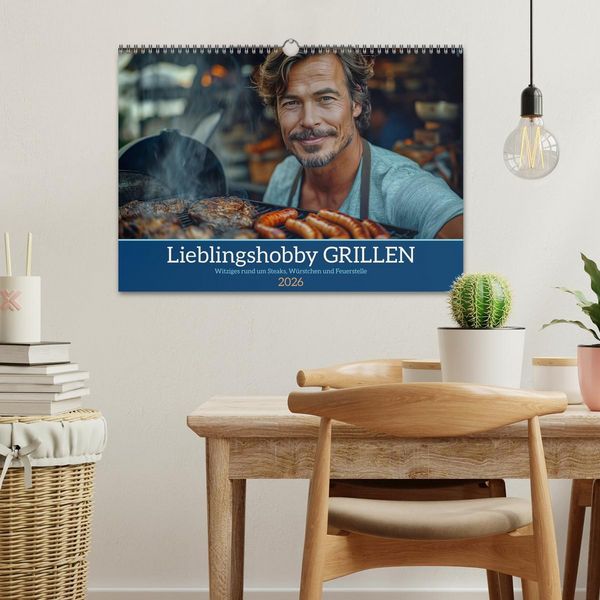 Produktbild: Lieblingshobby Grillen (Wandkalender 2026 DIN A3 quer), CALVENDO Monatskalender