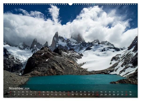 Produktbild: Majest&auml;tische Bergwelten Cerro Torre & Fitzroy Patagonien (hochwertiger Premium Wandkalender 2026 DIN A2 quer), Kunstdruck in Hochglanz
