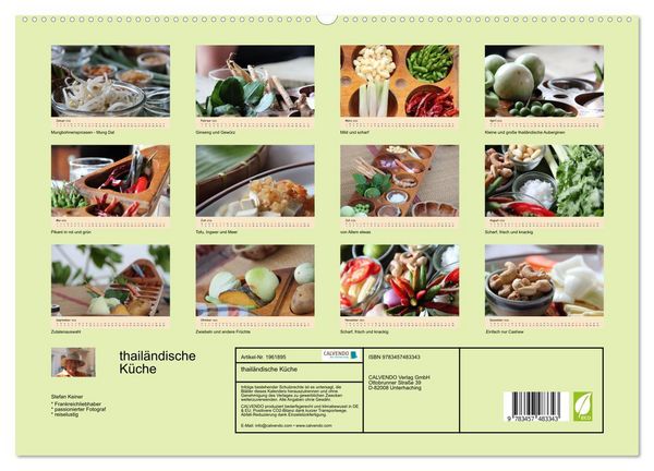 Produktbild: thail&auml;ndische K&uuml;che (hochwertiger Premium Wandkalender 2026 DIN A2 quer), Kunstdruck in Hochglanz