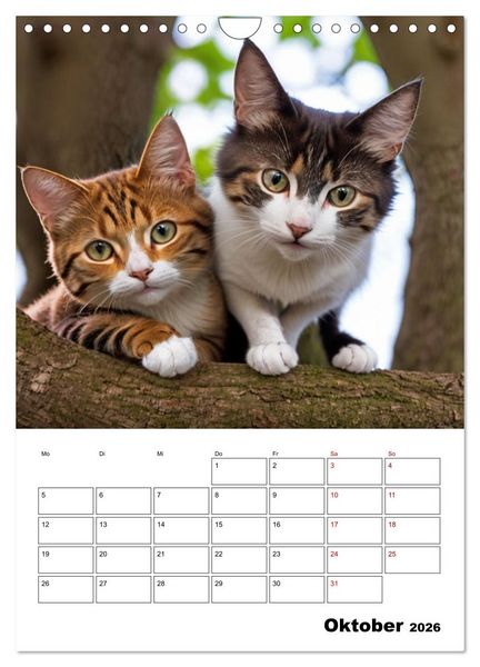 Produktbild: Mit Tieren hinein in das neue Jahr (Wandkalender 2026 DIN A4 hoch), CALVENDO Monatskalender