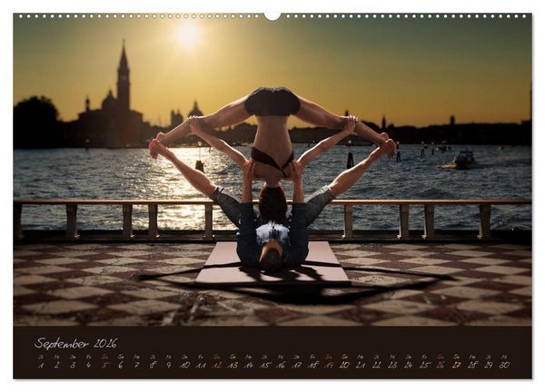 Produktbild: YogaPaare (hochwertiger Premium Wandkalender 2026 DIN A2 quer), Kunstdruck in Hochglanz