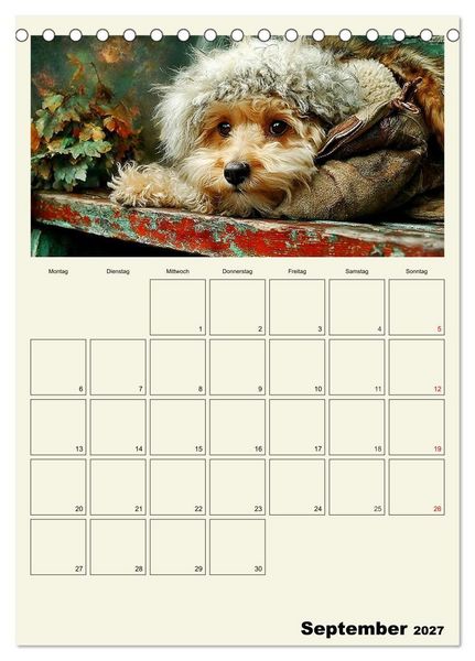 Produktbild: Schnuten im Herbstlicht. Kleine Hunde in stillen Momenten (Tischkalender 2027 DIN A5 hoch), CALVENDO Monatskalender