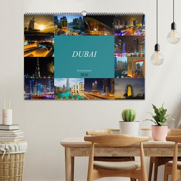 Produktbild: Dubai W&uuml;stenstadt (Wandkalender 2026 DIN A2 quer), CALVENDO Monatskalender