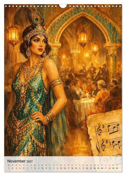 Produktbild: Jazz & Glamour Weltreise (Wandkalender 2027 DIN A3 hoch), CALVENDO Monatskalender