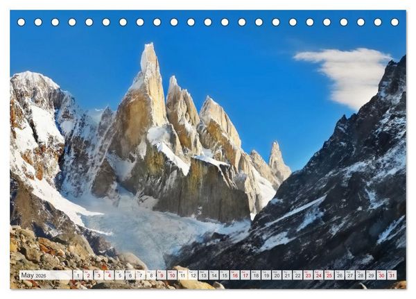 Produktbild: Patagonia, Argentina and Chile National Parks (Desk Calendar 2026 DIN A5 landscape), CALVENDO 12 Month DeskCalendar