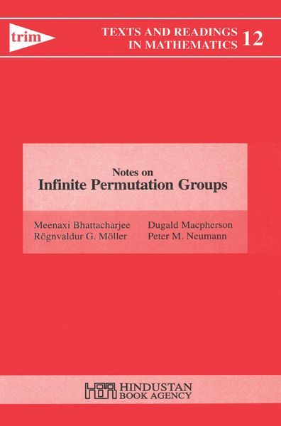 Produktbild: Notes on Infinite Permutation Groups