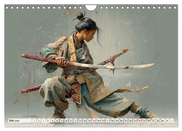 Produktbild: Die Seele des Schwertes &ndash; Samurai im Bild (Wandkalender 2026 DIN A4 quer), CALVENDO Monatskalender