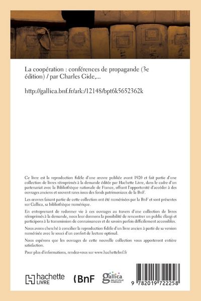 Produktbild: La coop&eacute;ration, conf&eacute;rences de propagande. 3e &eacute;dition