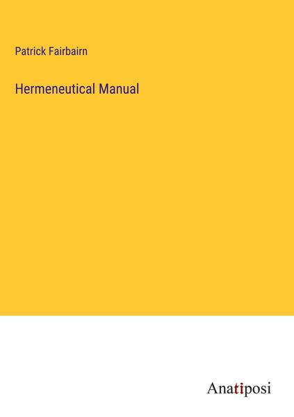 Produktbild: Hermeneutical Manual