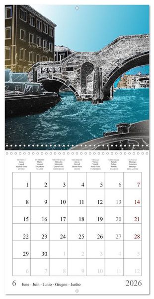 Produktbild: The city of bridges - Venice (Wall Calendar 2026 12 &times; 12 Inch) CALVENDO 12 Month Wall Calendar