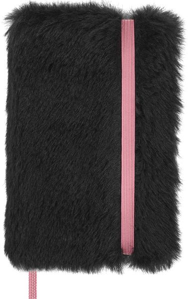 Produktbild: Moleskine X Blackpink Notizbuch faux fur XS, blanko, fester Einband, schwarz