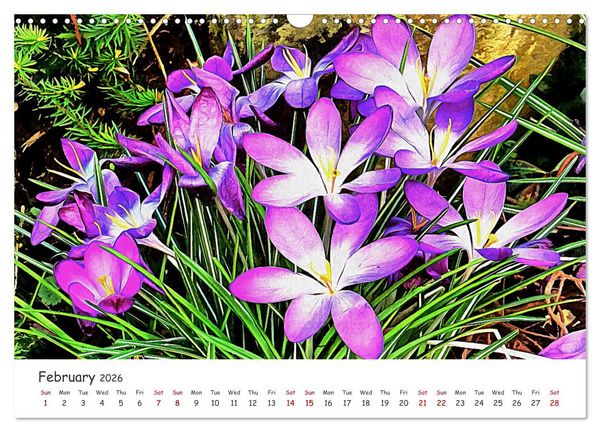 Produktbild: Vivacious Florals (Wall Calendar 2026 DIN A3 landscape), CALVENDO 12 Month Wall Calendar