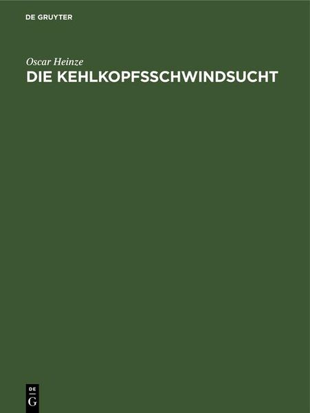 Produktbild: Die Kehlkopfsschwindsucht