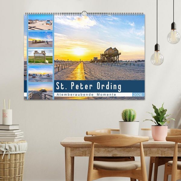 Produktbild: St. Peter Ording - Atemberaubende Momente (Wandkalender 2026 DIN A2 quer), CALVENDO Monatskalender