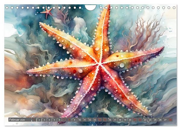 Produktbild: Meereskreaturen - Lebendige Unterwasserwelt (Wandkalender 2026 DIN A4 quer), CALVENDO Monatskalender