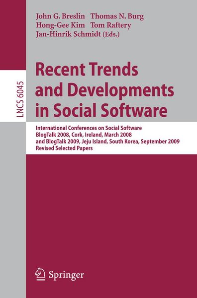Produktbild: Recent Trends and Developments in Social Software