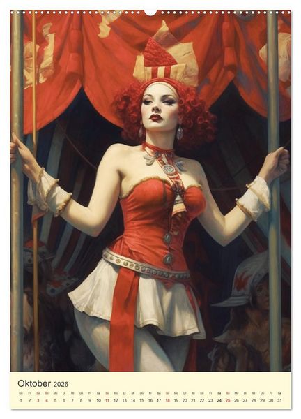 Produktbild: Zirkus. Manege frei! Willkommen im nostalgischen Wunderland (hochwertiger Premium Wandkalender 2026 DIN A2 hoch), Kunstdruck in Hochglanz