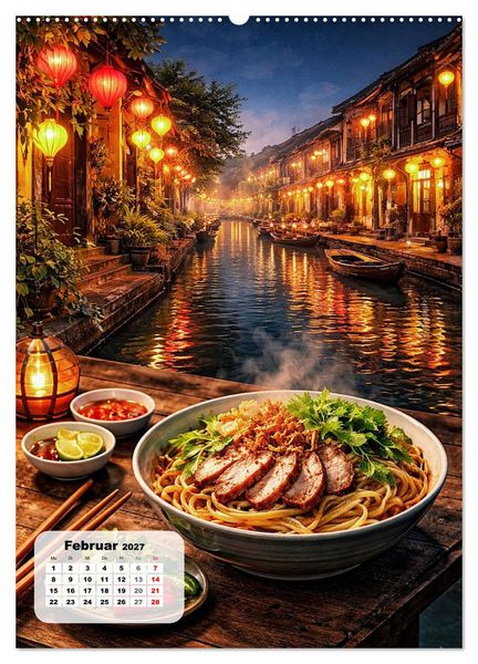 Produktbild: Vietnam - Eine Schlemmerreise durchs Land des aufsteigenden Drachen (hochwertiger Premium Wandkalender 2027 DIN A2 hoch), Kunstdruck in Hochglanz