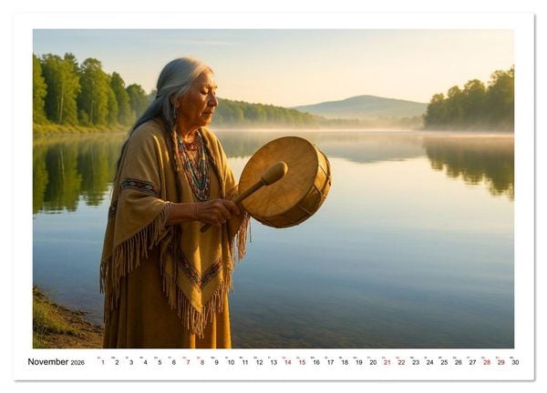 Produktbild: Spirituelle indianische Reise (Wandkalender 2026 DIN A2 quer), CALVENDO Monatskalender