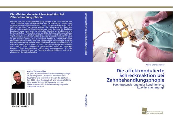Produktbild: Die affektmodulierte Schreckreaktion bei Zahnbehandlungsphobie